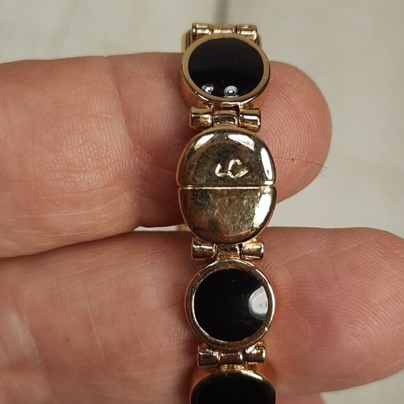 Liz Claiborne LC Reversible Bracelet Black, Gold tone and Silver tone - Picture 3 of 8